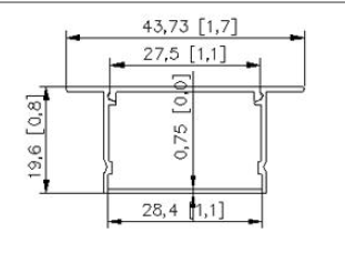 Профиль алюминиевый для ленты MX 30X20A