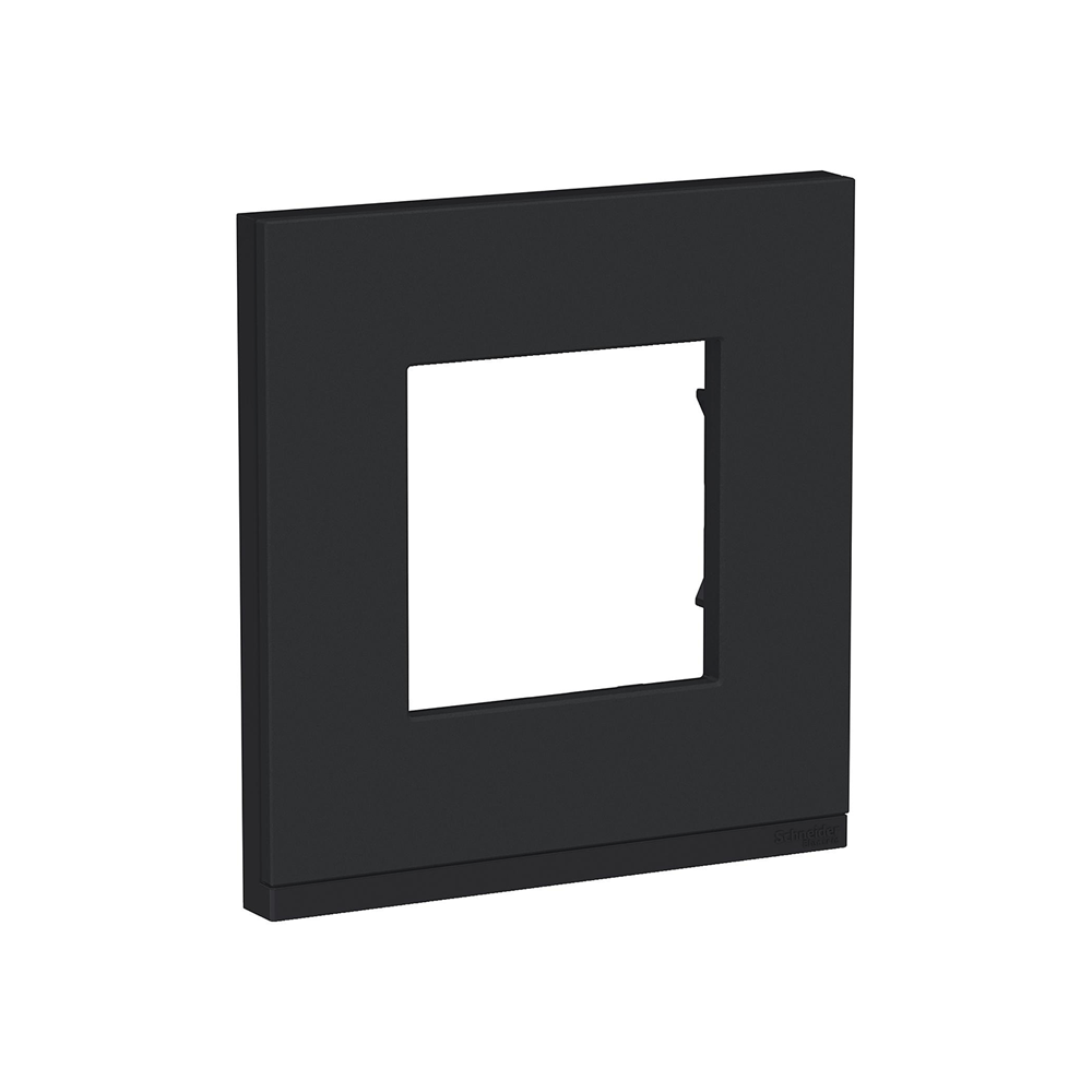 UNICA PURE рамка 1-пост, горизонтальная, КАУЧУК/антрацит