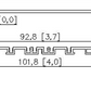 Профиль алюминиевый для ленты MX 100x35B