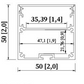 Профиль алюминиевый для ленты MX 50x50B