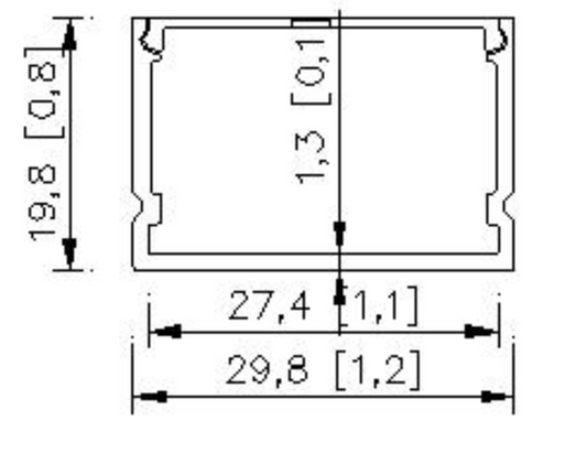 Профиль для светодиодной ленты MX 30x20 (3м)