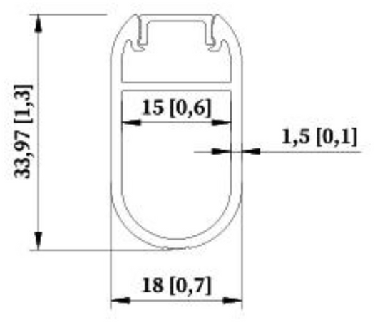 Профиль для светодиодной ленты MX 18x34 (3м)