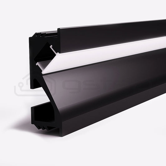 Профиль для светодиодной ленты MX 20x9A (3м) черный встраиваемый