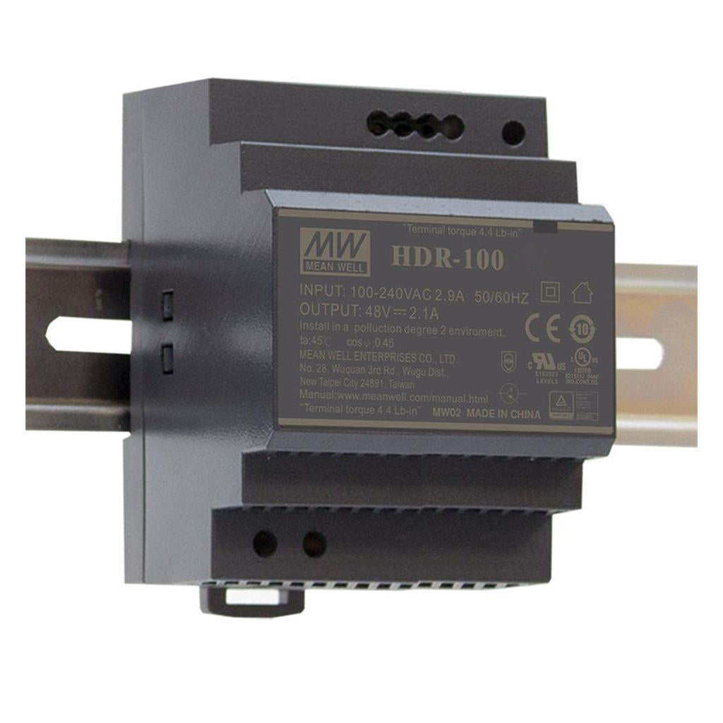 Блок питания Mean Well HDR-100-24 для установки на DIN-рейку